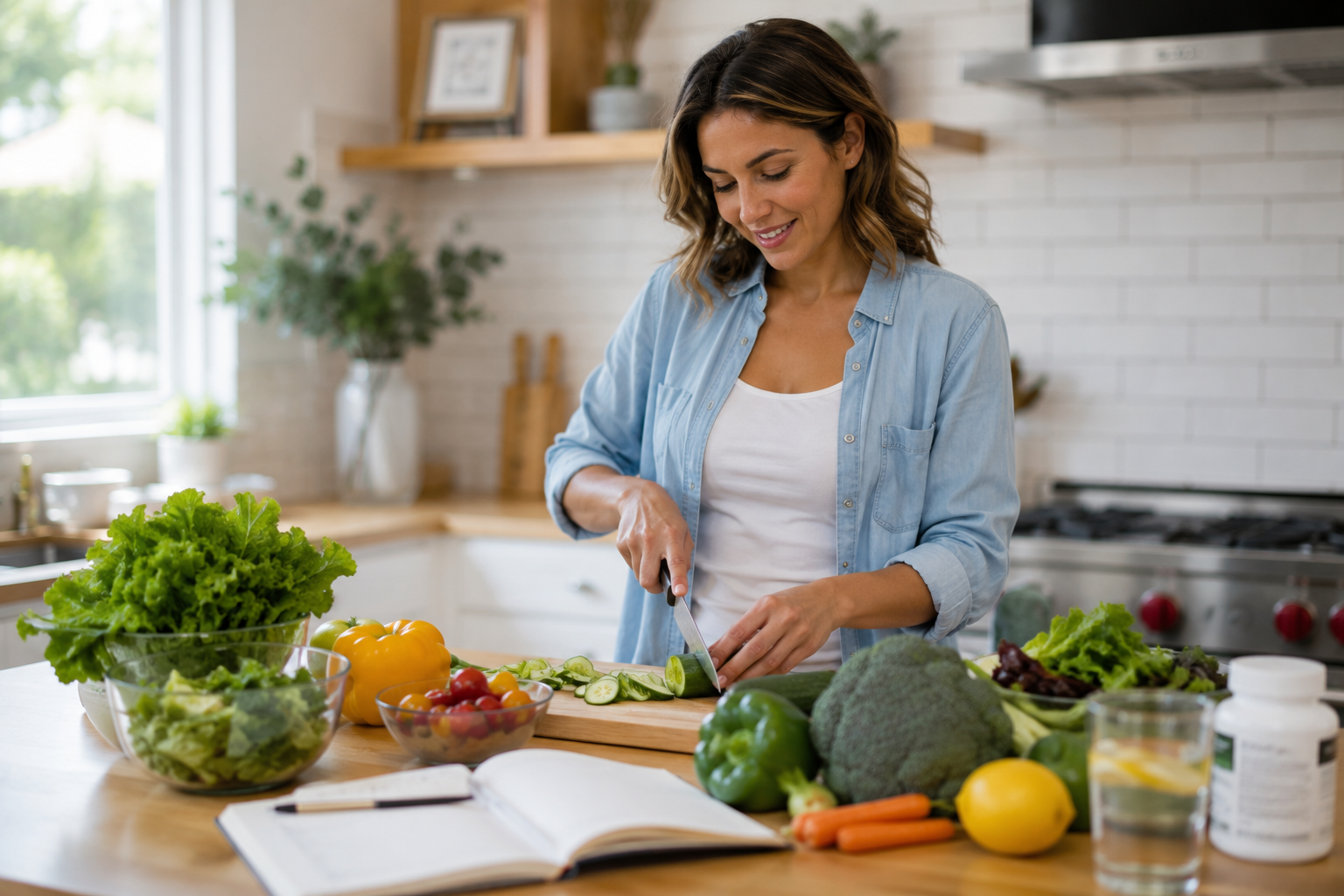 Functional medicine provider reviewing a patient's health history to create a personalized wellness plan