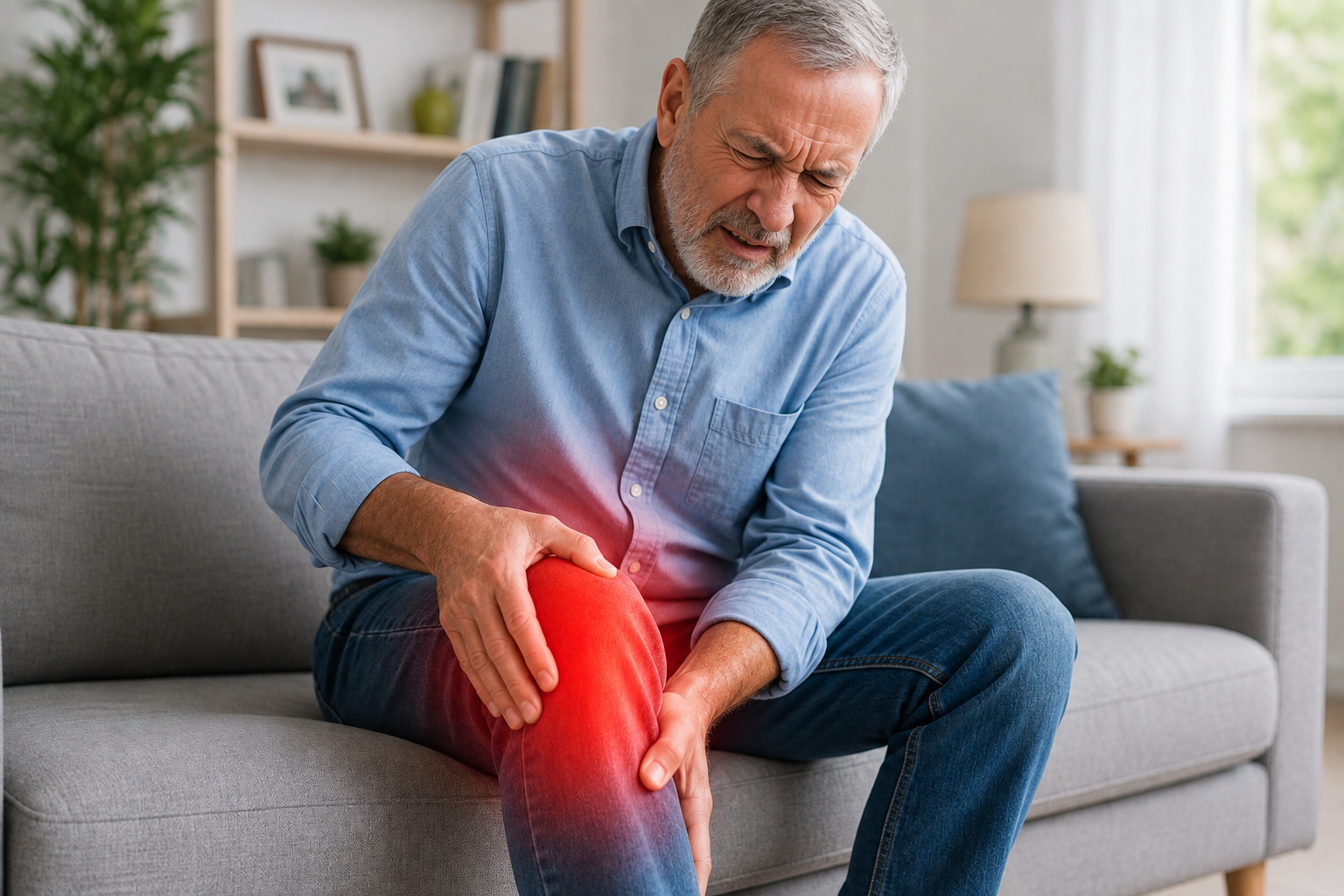 A man having a leg pain